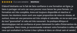 avis sur la formation magnétiseur énergéticien d'Anne GUIL